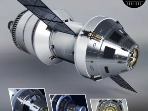 razzo della nave spaziale Modello 3D