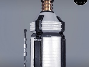 rocket space small engine low poly 3D 모델