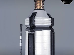 Rakete, Weltraum, kleiner Motor, Low-Poly 3D Modell