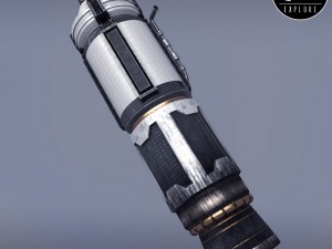 rocket space small engine low poly 3D 모델