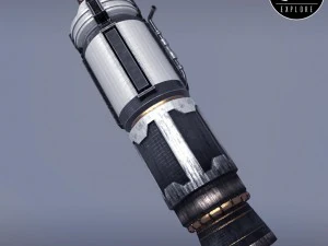 Rakete, Weltraum, kleiner Motor, Low-Poly 3D Modell