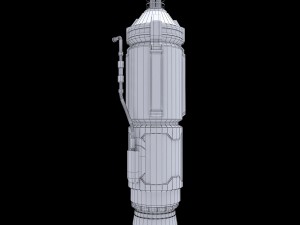 rocket space small engine low poly 3D 모델