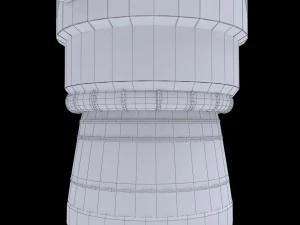 Rakete, Weltraum, kleiner Motor, Low-Poly 3D Modell