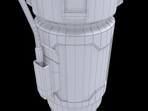 rocket space small engine low poly 3D 모델
