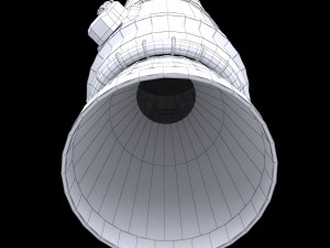 rocket space small engine low poly 3D 모델