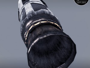 rocket space small engine low poly 3D 모델