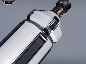rocket space small engine low poly 3D 모델