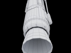 rocket space small engine low poly 3D 모델