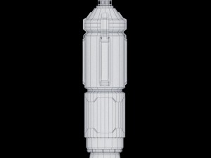 rocket space small engine low poly 3D 모델