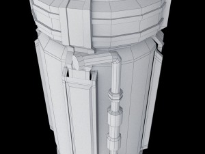 rocket space small engine low poly 3D 모델