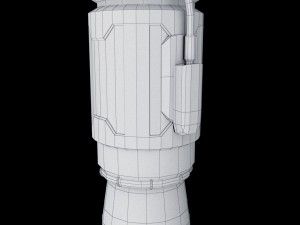 rocket space small engine low poly 3D 모델