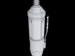 rocket space small engine low poly 3D 모델
