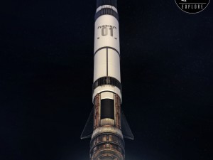 space sci-fi rocket ship small 3D Model