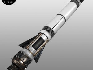 space sci-fi rocket ship small 3D Model