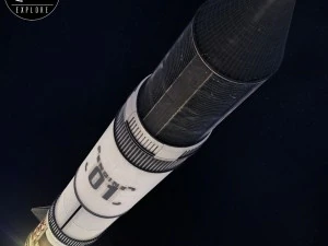 space sci-fi rocket ship small 3D Model