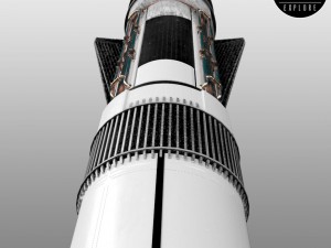 space sci-fi rocket ship small 3D Model