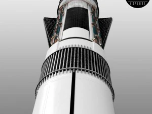 space sci-fi rocket ship small 3D Model