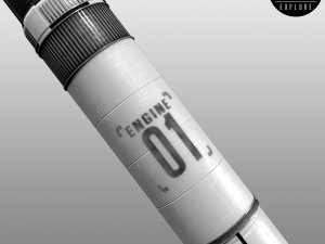 space sci-fi rocket ship small 3D Model