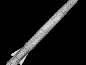 space sci-fi rocket ship small 3D Model