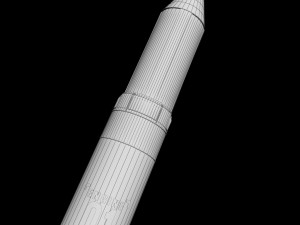 space sci-fi rocket ship small 3D Model