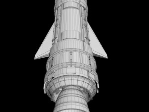 space sci-fi rocket ship small 3D Model