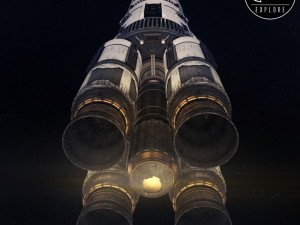 Space sci-fi rocket ship 3D Model