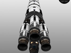 Space sci-fi rocket ship 3D Model
