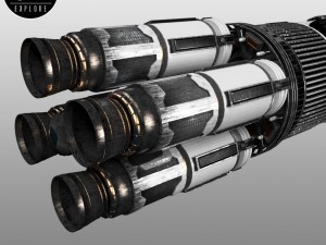 Space sci-fi rocket ship 3D Model