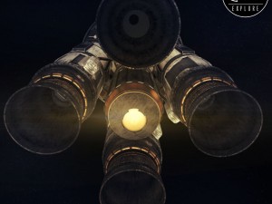 Space sci-fi rocket ship 3D Model