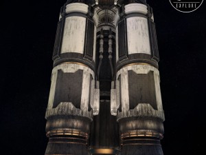 Space sci-fi rocket ship 3D Model