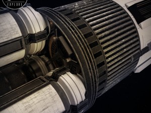 Space sci-fi rocket ship 3D Model
