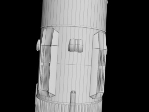 Space sci-fi rocket ship 3D Model