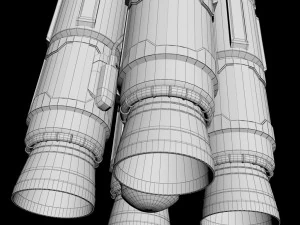 Nave spaziale di fantascienza Modello 3D