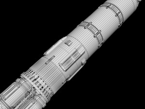 Space sci-fi rocket ship 3D Model