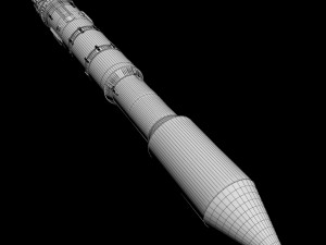 Space sci-fi rocket ship 3D Model