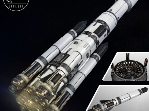 Space sci-fi ship rocket high detail Model 3D