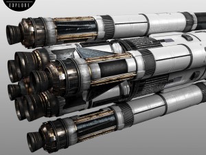 Space sci-fi ship rocket high detail Modello 3D