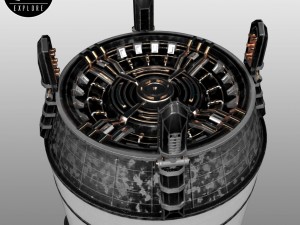 Space sci-fi ship rocket high detail Modello 3D