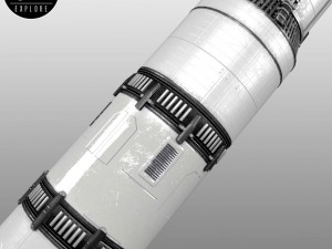 Space sci-fi ship rocket high detail Modello 3D