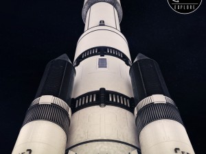 Space sci-fi ship rocket high detail Modello 3D