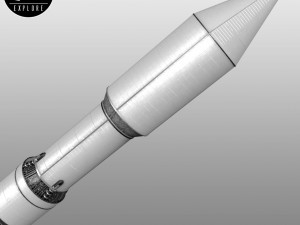 Space sci-fi ship rocket high detail Modello 3D