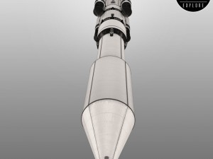 Space sci-fi ship rocket high detail Modello 3D