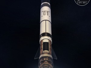 Space sci-fi ship rocket high detail Modello 3D