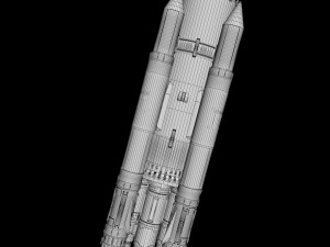 Space sci-fi ship rocket high detail Modello 3D