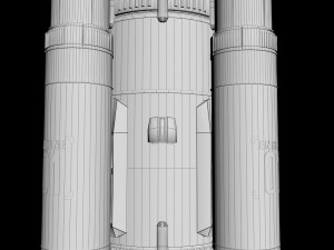 Space sci-fi ship rocket high detail Modello 3D
