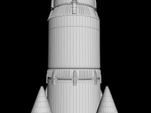 Space sci-fi ship rocket high detail Modello 3D