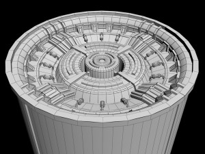 Space sci-fi ship rocket high detail Modello 3D