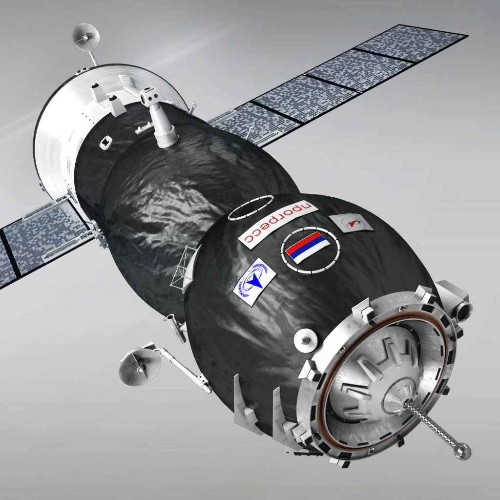 spaceship progress soyuz high detail 3D Model .c4d .max .obj .3ds .fbx .stl .blend