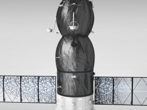 spaceship progress soyuz high detail 3D Model