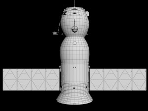 spaceship progress soyuz high detail 3D Model